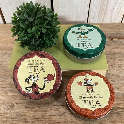 Disney Kitchen | Disney Mickey's Tea Tins-Donald, Goofy And Minnie Mouse | Color: Green/Orange | Size: Os