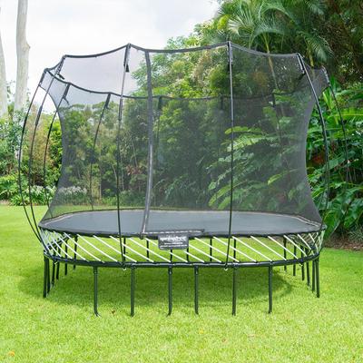 Springfree Trampoline Kids Outdoor Large Square 11 Ft Trampoline with Enclosure