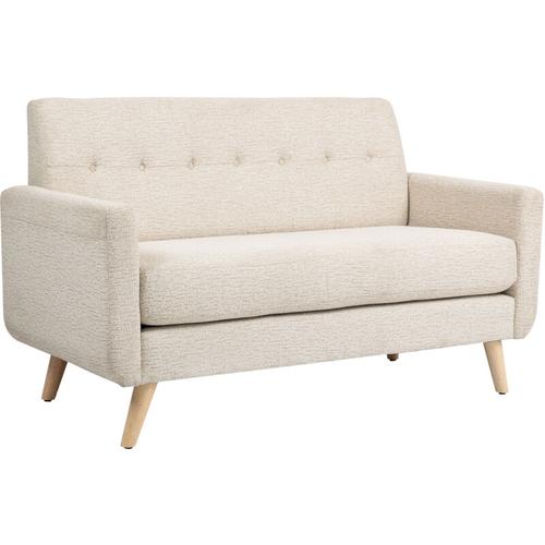 Homcom - 2 Sitzer Sofa, Couch mit Dickem Sitz- und Rückenkissen, Samtoptik, Polstersofa mit