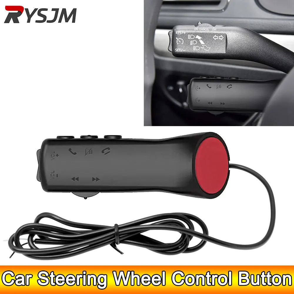 AD 7-Tasten-Taste, Auto-Lenkradtasten, multifunktionale Fernbedienung für Auto, Audio, GPS, Navigation, DVD, Android