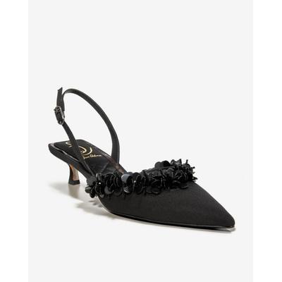 Sam Edelman - Black - Embellished Slingback Kitten Heel - 6.5