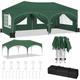Gazebo da Giardino 3 x 6 m, Impermeabile Protezione uv, per Matrimonio Eventi e Barbecue, Verde