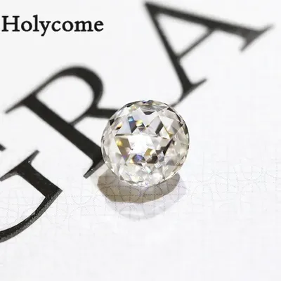 Holycome Round Shape Double Side Rose Cut 3.0-15.0mm D VVS1 GRA Certificate Wholesale Moissanite