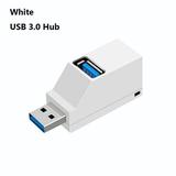 Universal Data Transfer Portable USB 3.0 Hub Splitter Box Adapter 3 Ports WHITE USB 3.0 HUB