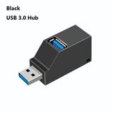 Universal Data Transfer Portable USB 3.0 Hub Splitter Box Adapter 3 Ports BLACK USB 3.0 HUB