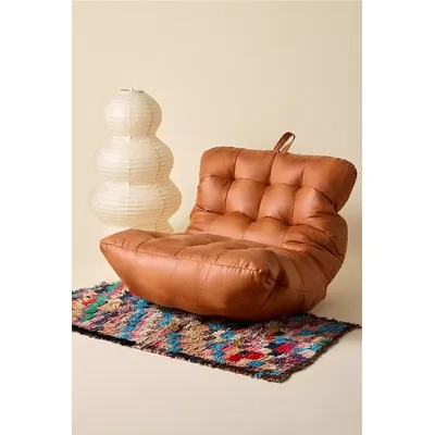 Greta Faux Leather Bean Bag - Brown 87cm x 80cm x 73cm at Urban Outfitters
