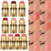 Clearance! Makeup 10 Single Color Pearlescent Blush Stick 8G Lipstick Lip Balm J Fenddy Stick Pearlescent Eyeshadow Stick Rouge Lip and Cheek Lipstick Blush Makeup Blush J 1*Blush Promotion