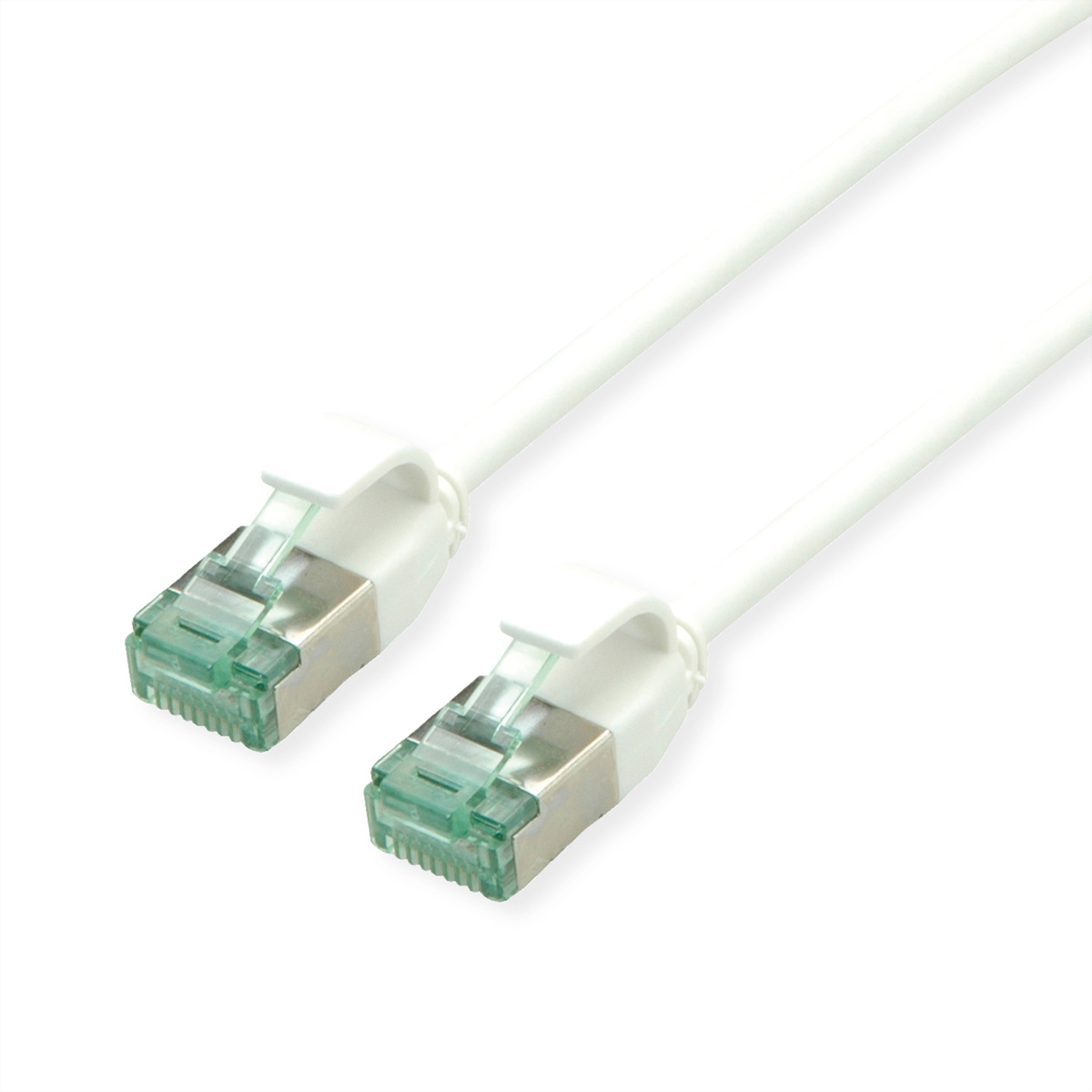 ROLINE RECYCLED MATERIAL ROLINE RM U/FTP DataCenter Patchkabel Cat.6A (Class EA), slim, weiß, 0,5 m Image