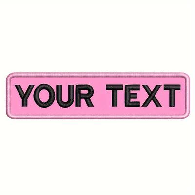 TEMU 1pc Customized Name Embroidery Cloth Patch, Personalized Text Embroidered Patches With Hook And Loop Backing Image