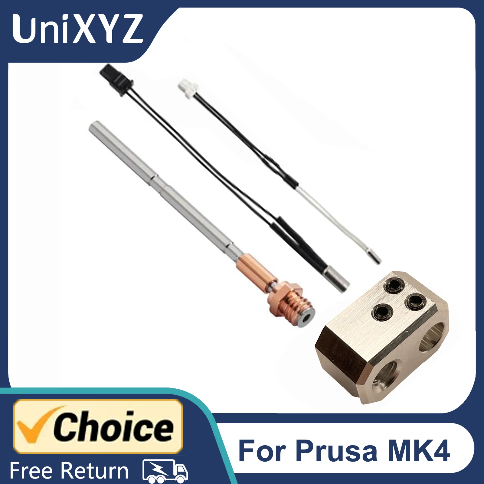 Für Prusa i3 MK4 Thermistor-Heizpatrone Thermistor-Heizblock-Kit für Prusa MK4 XL Hotend Extruder 3D-Drucker-Teile Image