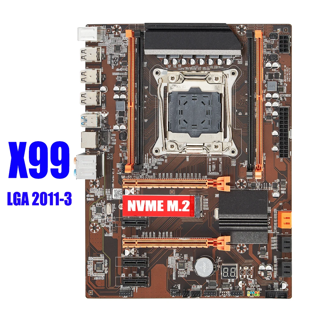 QIYIDA x99 Motherboard LGA2011-3 XEON E5 Alle Serien DDR4 RECC NON-ECC Speicher NVME USB3.0 ATX Server SATA3.0 Image