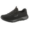 Slip-On Sneaker SKECHERS "Summits", Damen, Gr. 38, schwarz, Textil, sportlich, Schuhe, Slipper, Freizeitschuh, Komfortschuh mit Gummizug, Topseller