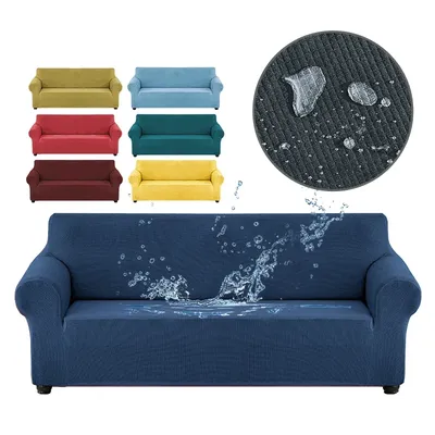 Waterproof Elastic Sofa Cover for Living Room Thick Armchair Cover Sofa Covers Stainproof Couch Slipcover for Home 1/2/3/4 Seat