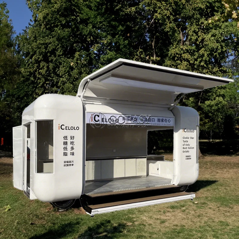 Camion de nourriture personnalisé, caravane de nourriture, chariot de crème glacée, fourgon de vente de café, remorque de nourriture avec équipements de cuisine complets