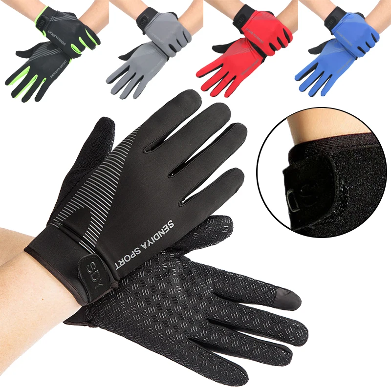 Outdoor-Sport-Eisseide-Touchscreen-Reithandschuhe für Männer und Frauen, atmungsaktiver Handschuh, elastische Motocross-Handschuhe zum Radfahren, Fahren Image