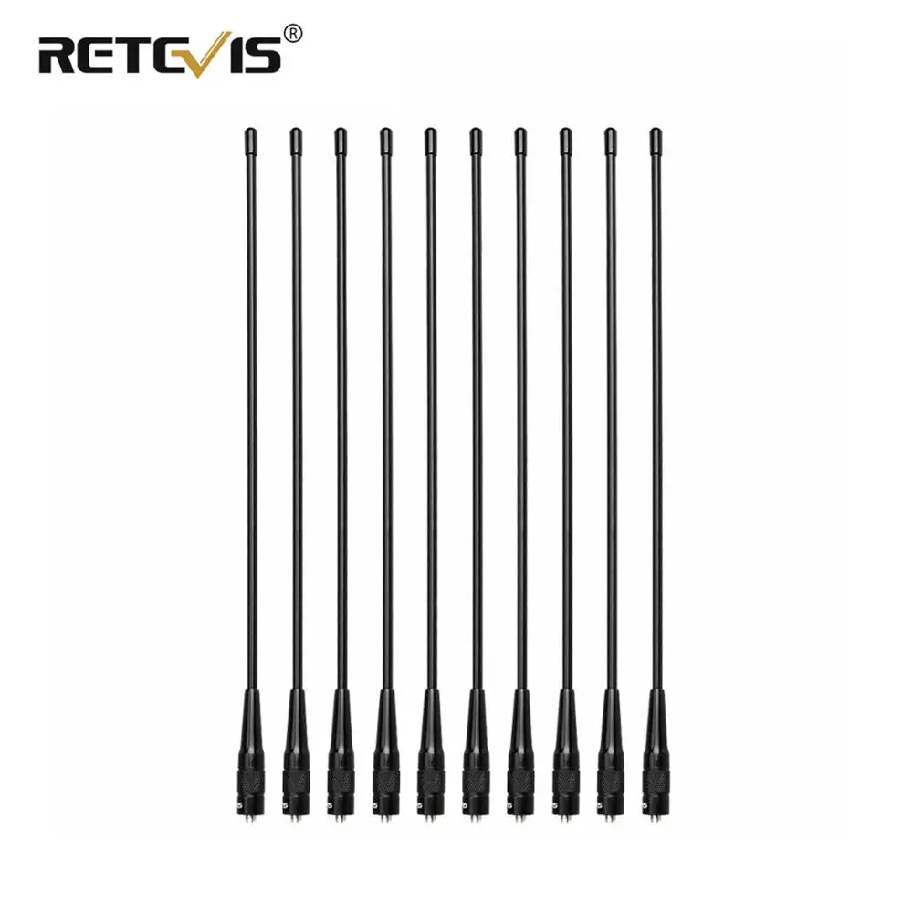 Retevis RHD-771 Walkie-Talkie-Antenne 10 Stück 39 cm SMA-F VHF UHF für Baofeng UV 5Rr HYT Quansheng UV K5 UV K6 Retevis RT5R RT29 Image