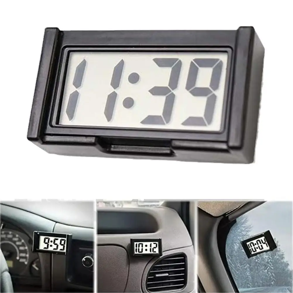 Mini Digitaluhr Großen Bildschirm Auto Armaturenbrett Elektronische Uhr Selbstklebende Mini Uhr Auto Uhr Für Lkw Armaturenbrett Image