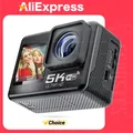 CERASTES Action Camera 5K 4K 60FPS WiFi Anti-shake Doppio schermo 170 ° Telecamera sportiva impermeabile grandangolare da 30 m con telecomando