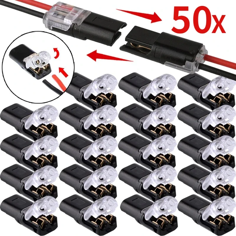 Wasserdichter 2-poliger Stecker für elektrische Autosteckverbinder, Drahtkabel, elektrische Kfz-Steckverbinder, Streifen-Klemmenanschluss Image