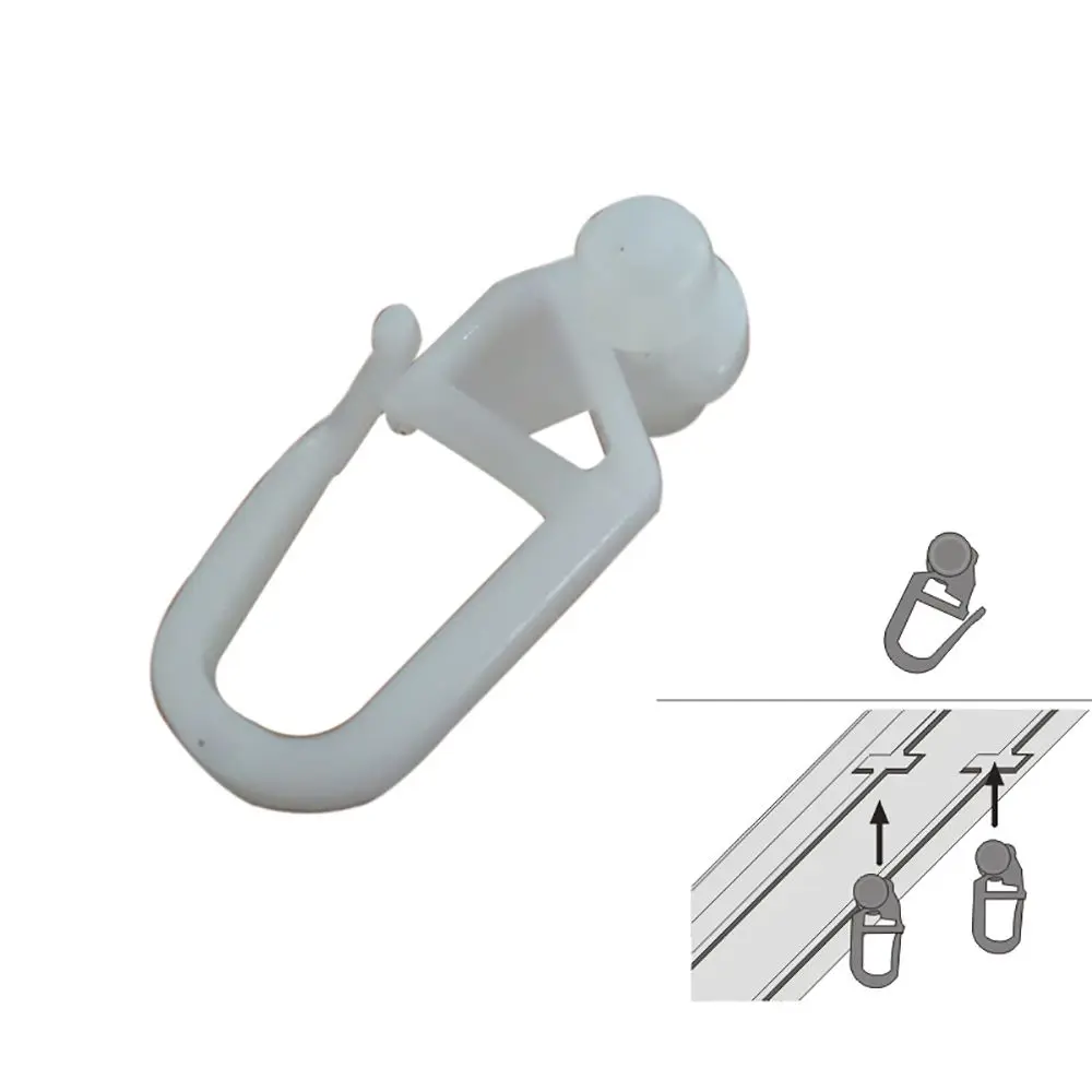 100PC tenda da letto accessori per ganci speciali anello appeso per tende con gancio per binario a sfera tenda avvolgibile ganci per tende scorrevoli