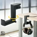 Supporto per gancio per cuffie con supporto per cuffie da gioco per PC, supporto per gancio con 360° regolabile ° Morsetto per braccio rotante, borsa universale per montaggio su scrivania