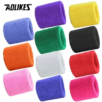 AOLIKES 1PCS Wrist Brace Support Wrap Tennis Wristband Sport Sweatband for Gym Basketball Volleyball