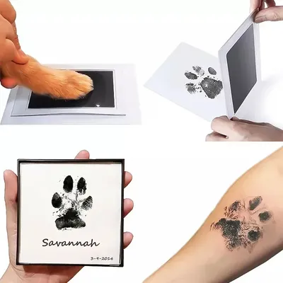 Cat Dog Paw Print Ink Kit Pad Safe Non-toxic Easy DIY Clean Touch Inkless Pet Souvenir