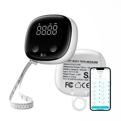 Fitdays Smart Body Tape Measure Smart Waist Ruler Fitdays APP Monitoring Body Fat BMI Tool for body