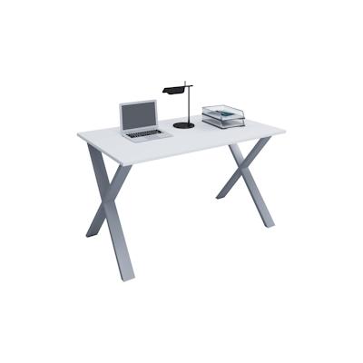 VCM Schreibtisch Lona Silber / Weiß H. 76 x B. 140 x T. 80 cm Image