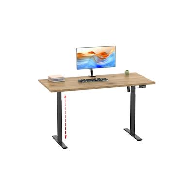 VCM Schreibtisch Lona Schwarz / Honig-Eiche H. 71-120 x B. 110 x T. 80 cm Image