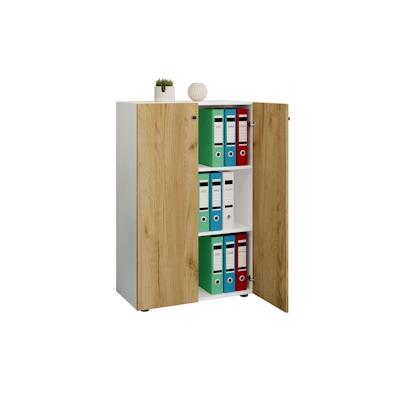 VCM Büroschrank Lona Weiß / Honig-Eiche Image