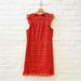 J. Crew Dresses | J Crew || Cap Sleeve Ruffle Lace Eyelet Dress Bright Cerise Red Orange 8 | Color: Orange/Red | Size: 8