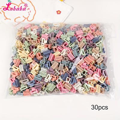 TEMU 30 Pcs Elegant And Cute Plastic Hair Clips With Hollow Square Design For Women's Hair Accessories Image