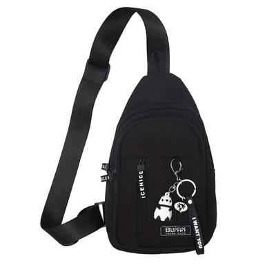 TEMU Unisex Casual Fashion Chest Fanny Pack, Daily Use Crossbody Bag With Adjustable Strap, Multiple Pockets Image