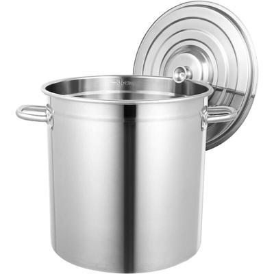 Gojoy - Kochtopf Groß Suppentopf Edelstahl Nudeltopf 35L Cooking Pot mit Deckel, Durchmesser 36 cm,