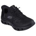 Slip-On Sneaker SKECHERS "GLIDE-STEP PRO", Damen, Gr. 39, schwarz, Textil, unifarben, sportlich, Schuhe, Slipper, Freizeitschuh mit komfortabler Heel Pillow Funktion