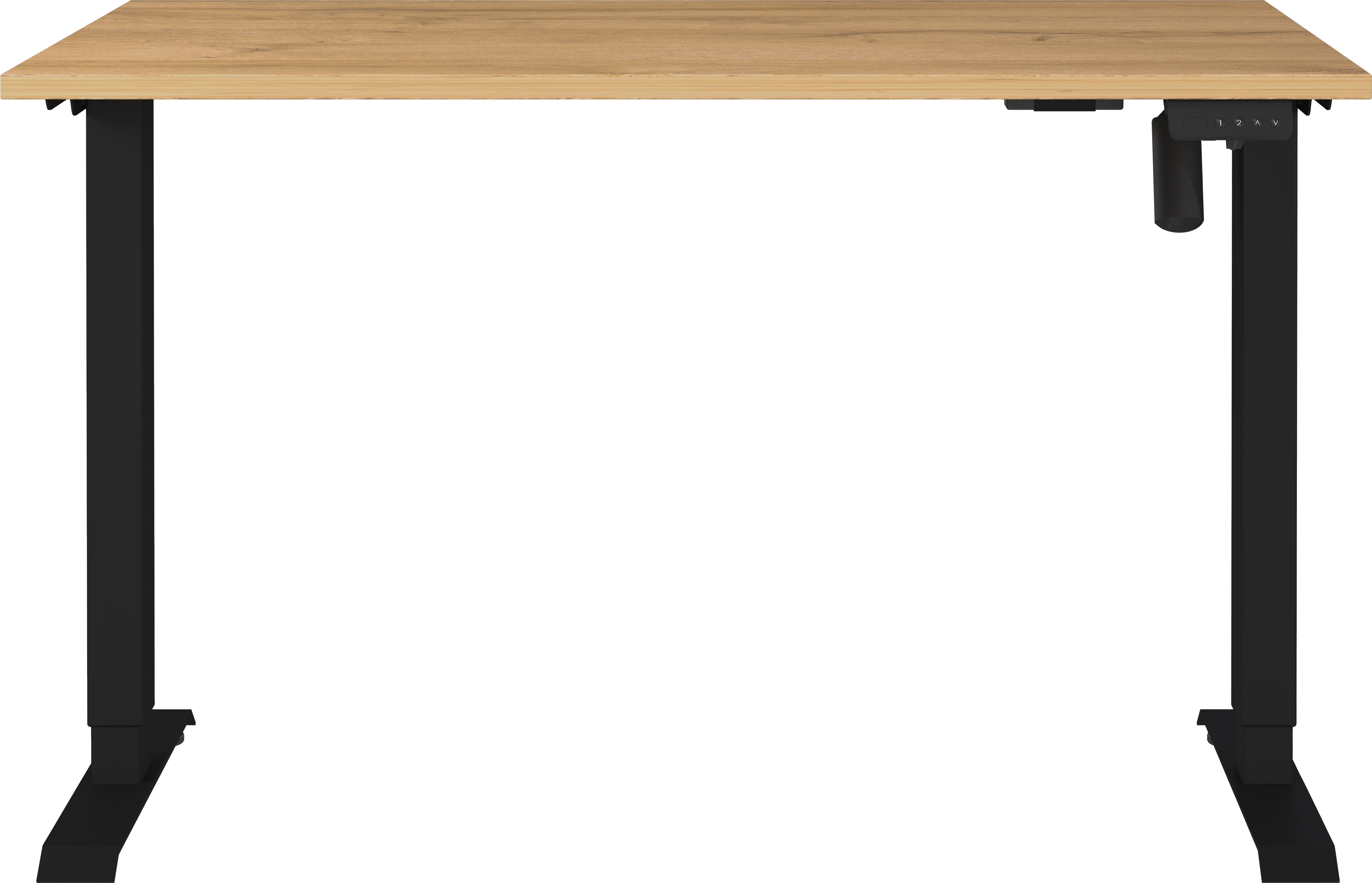 Schreibtisch GERMANIA "Profi 3.0", schwarz (grandson, eiche, nachbildung, schwarz, schwarz, grandson, eiche, nachbildung), B:120cm H:119cm T:80cm, Tische, Schreibtisch, elektrisch höhenverstellbar, in verschiedenen Breiten, Made in Germany