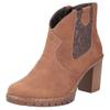 Cowboy Stiefelette RIEKER, Damen, Gr. 42, braun (cognac), Lederimitat, modisch, Schuhe, Westernstiefelette, Stiefelette mit seitlichem Stretcheinsatz