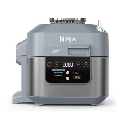 NINJA Heissluftfritteuse "Speedi Rapid Cooking System ON400EU 10-in-1" Fritteusen Air Fry, Grill, Backofen, Multikocher grau