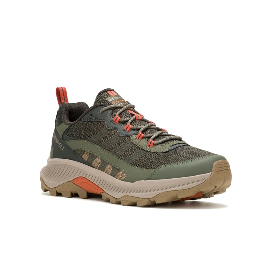Wanderschuh MERRELL "SPEED STRIKE 2", Herren, Gr. 42, grün (olive), Synthetik, Textil, Schuhe Wanderschuh