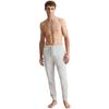 Pyjamahose MARC O'POLO "Heavy Jersey", Herren, Gr. M, N-Gr, grau (cozy grau melange), Single Jersey, Obermaterial: 100% Baumwolle, meliert, casual, bequem lang, Hosen, mit dezentem Logodruck