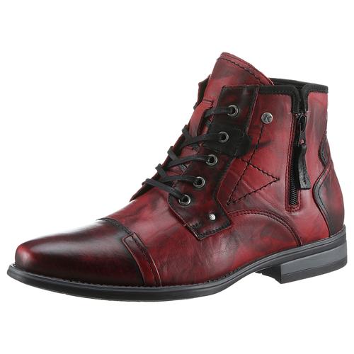 Winterstiefelette KRISBUT Gr. 45, rot (rot used) Herren Schuhe Abendschuh, Businessschuh, Stiefelette mit Blockabsatz