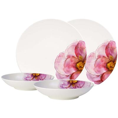 Geschirr-Set VILLEROY & BOCH "Rose Garden", bunt, 4 tlg., Fine China-Porzellan, Geschirr-Sets, Made in Germany, Fine China Porzellan Image