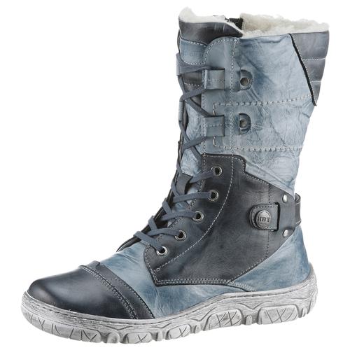 Winterstiefel KRISBUT Gr. 39, blau (jeansblau) Damen Schuhe Winterstiefel, Stiefel, Komfortschuh mit Reißverschluss