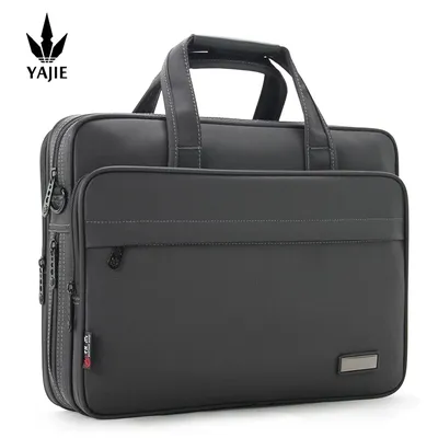 Large capacity briefcase bag Business men 14 inch Laptop Notebook Bag canvas Handbags Shoulder Men's