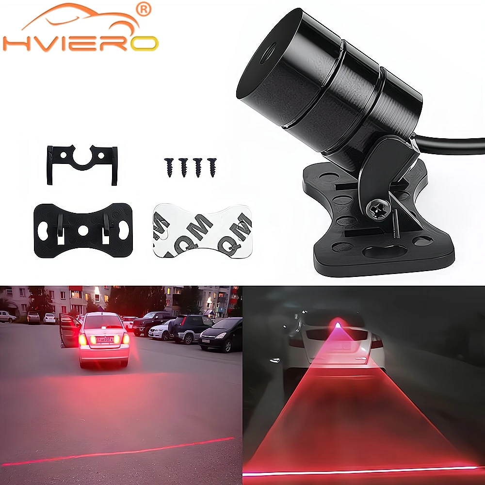 1 pz auto led anti collisione laser fanale posteriore 12 v fendinebbia bagagliaio rosso stroboscopico avviso freno parcheggio segnale di allevamento accessori auto