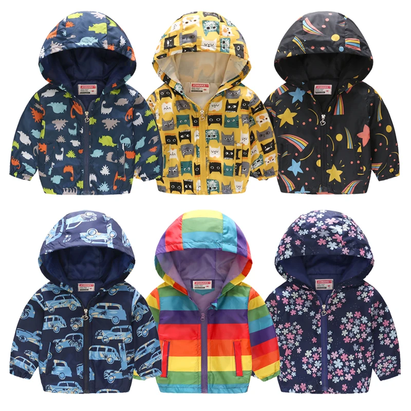 Moda Ragazzi Giacca Primavera Autunno Estate Casual Bambini Giacca a vento Cappotti per ragazze Capispalla con cappuccio 2 3 4 5 6 anni Abbigliamento per bambini