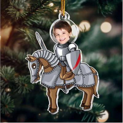 Personalized Photo Christmas Ornaments Acrylic 2D Custom Baby Face Christmas Tree Ornaments Xmas Decoration Hanging Pendant Gifts