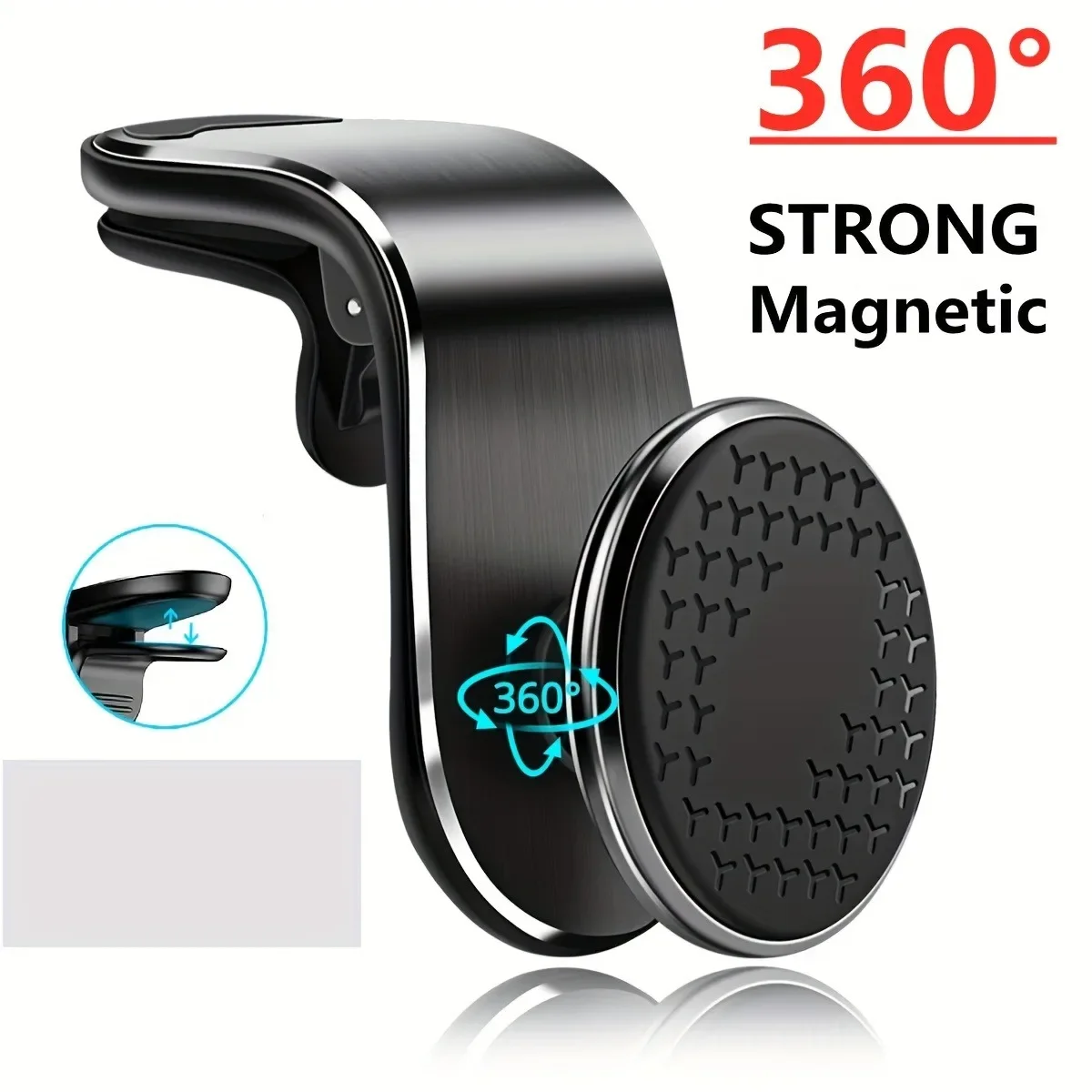 Support Magnétique de Téléphone Portable pour Voiture, Montage sur Grille d'Aération, GPS, Smartphone, iPhone, Samsung, Xiaomi