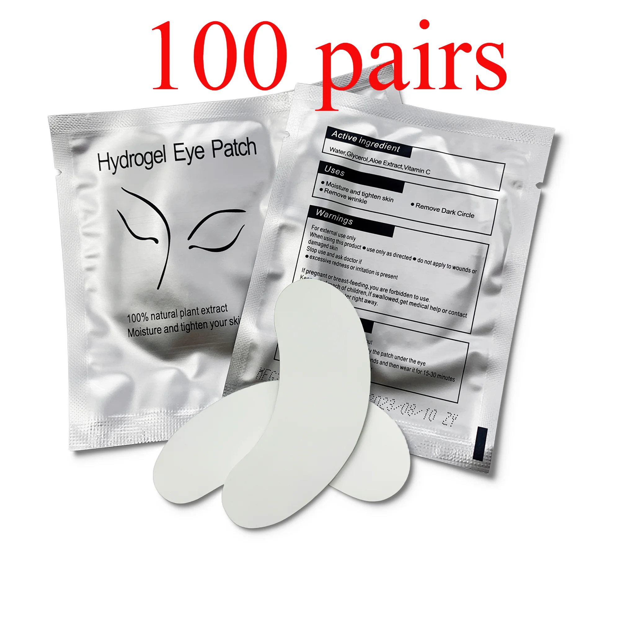 100 Paar Wimpern papier Augen gel Aufkleber Wickel Wimpern pflaster Wimpern verlängerung pflaster unter Augen polstern zum Pfropfen von Make-up-Werkzeugen Image